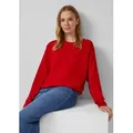 Produktbild: s.Oliver Longpullover Strickpullover Pullover in Rippstruktur mit Fledermausärmeln rot M (38)