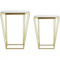Produktbild: Beliani Beistelltisch, Gold, Glas, 45x26 cm, Wohnzimmer, Wohnzimmertische, Beistelltische
