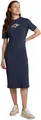 Produktbild: Tommy Hilfiger Damen T-Shirt Kleid Script Midi Länge, Blau (Dark Night Navy), L