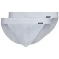 Produktbild: SKINY Herren Tanga-Slip, 2er Pack - Cotton Retro, Unterhose, Feinripp, Baumwolle Grau 2XL