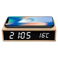 Produktbild: mikamax Bamboo Wireless Charger Clock – Schnelles und einfaches Laden mit USB-C
