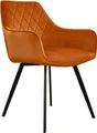 Produktbild: Kick Collection Esszimmerstühle Karl Velvet - Samt - Orange - Samtstoff und Metall - Erhältlich in vielen Farben