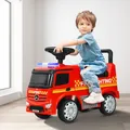 Produktbild: COSTWAY Mercedes Benz Kinder-Feuerwehrauto mit Stauraum rot