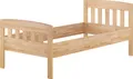 Produktbild: Stabiles Buchen-Einzelbett Seniorenbett in zeitlosem Stil 100x200 mit wählbarem Zubehör V-60.76-10Rollrost inkl.
