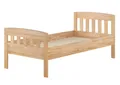 Produktbild: ERST-HOLZ Massivholzbett Seniorenbett Einzelbett Gästebett Buche massiv 100 x 200 cm Zeitlos, Buche farblos lackiert