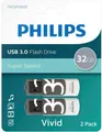 Produktbild: Philips USB Stick 32GB Speicherstick Vivid Edition grau USB 3.0 2er Pack USB-Stick