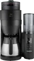 Produktbild: Melitta Filterkaffeemaschine AromaFresh Therm Pro 1030-11 | Keramikmahlwerk | 11 Mahlgrade | Timer | Edelstahl | Schwarz