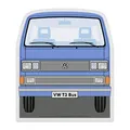 Produktbild: BRISA VW Collection - Volkswagen Polycarbonat EIS-Kratzer-Scheiben-Schaber-Reif-Schnee-Entferner Winter-Auto-Zubehör im T3 Bulli Bus Design (Front/Blau)