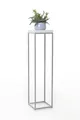 Produktbild: Podest Säule Deko Blumensäule Dekosäule Sandstein Weiß / Silber, 100x25x25 cm