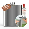Produktbild: 0,5L Flachmann Edelstahl Taschenflachmann Taschenflasche Trinkflasche Outdoor