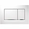 Produktbild: Geberit Sigma30 Betätigungsplatte weiß/hgl.verchromt/weiß, für 2-Mengen-Spülung