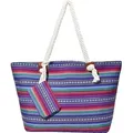 Produktbild: Große Strandtasche wasserabweisend mit Reißverschluss - Hippie Life - Bunt