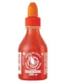 Produktbild: FLYING GOOSE Sriracha Chilisauce, scharf & süß, orange Kappe, scharfe Würzsauce aus Thailand, vegan, glutenfrei, 1 x 200 ml