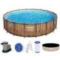 Produktbild: Power SteelTM Swim Vista SeriesTM Frame Pool Komplett Set mit Filterpumpe Ø 549 x ...