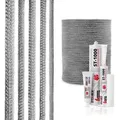 Produktbild: Steigner - Ofendichtschnur Kamindichtung Aus Glasfasern, Hitzebeständig Bis 550°c, Inkl. Feuerfestem Montagekleber, Dunkelgrau, 1m, 6mm, Skd02