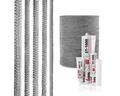 Produktbild: STEIGNER Dichtungsband STEIGNER Ofendichtschnur Kamindichtung aus GLASFASERN, (1m Rolle, 1-St., Ofendichtschnur + Montagekleber), hitzebeständig bis 550°C, feuerfestem Montagekleber, 1m, 6mm, SKD02