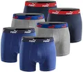 Produktbild: PUMA Boxershort 6er Pack Herren Basic Black Limited Edition - Blue Power Sodalite- Gr. L