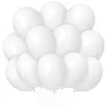 Produktbild: Luftballons Weiß, 100 Stück 12 Zoll Weiss Latex Ballons, Helium Luftballons für Hochzeit Geburtstag Valentinstag Babyparty Taufe Party Deko
