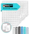 Produktbild: Blumbach® Duschmatte rutschfest 53x53cm - 100% BPA-frei - Inkl. 2 Haken zum Aufhängen - griffige Antirutschmatte Dusche & Badewanne, Duscheinlage, Rutschmatte schimmelresistent & maschinenwaschbar