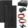 Produktbild: Komplettset 2x120 Watt Solarmodul 1070x580 NM1000 Watt Wandler 20A Laderegler Photovoltaik Inselanla