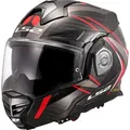 Produktbild: LS2 FF901 Advant X Carbon Future II, Modularhelm - Schwarz/Grau/Rot - M