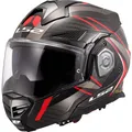 Produktbild: Motorrad Helm M - LS2 FF901 Advant X Carbon Future II 2 Klapphelm rot