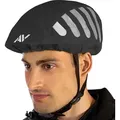 Produktbild: AVANA Regenschutz für Fahrradhelm reflektierende Abdeckung Reflektoren Helmüberzug wasserdichter Regenüberzug - Schwarz - Schwarz