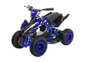 Produktbild: Kinderquad Racer 1000, Pocket-Quad mit 1000 Watt Elektromotor, 3 Batterien, Stoßdämpfer, bis 24 km/h (Schwarz/Blau)