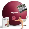 Produktbild: NEOLYMP Pilatesball 20 cm - Rutschfester Pilates Ball inkl. Pumpe - Mini Gymnastikball aus Silikon für Core-Training, Balance, Yoga, Pilates & Physiotherapie - kompakter Exercise Ball (Berry)