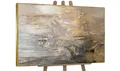 Produktbild: YS-Art Luxus Abstrakt Acryl Gemälde auf Leinwand goldener Horizont handgemalt Wandbild Wohnzimmer modern Wohndekor Bilder Büro echte Kunst 120x80 cm