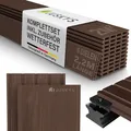 Produktbild: JUSKYS® WPC Terrassendielen 2 m², inkl. Unterkonstruktion & Clips – Braun