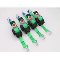 Produktbild: 4 Stück Automatik Zurrgurt Spanngurt mit Spitzhaken 3,0m x 25 mm 300/600 daN