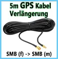 Produktbild: GPS Verlängerung SMB (f) > SMB m 5 Meter 500cm GPS-Kabel Antennenkabel Kabel 5m