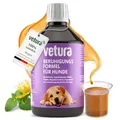 Produktbild: Vetura Beruhigungs-Formel für Hunde | 500 ml | Ergänzungsfuttermittel mit Baldrian, Kräutern & Magnesium | Zur Unterstützung in stressbedingten Phasen | Ohne künstliche Zusatzstoffe | Made in Germany