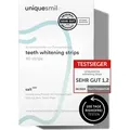 Produktbild: Uniquesmile Zahnaufhellung Whitening Strips - frei von Peroxid - innovative Formel mit natürlichen Inhaltsstoffen (Sparset 40 Stück)