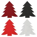 Produktbild: 12 x Filzdeko Tannenbaum 18,5 x 19 cm - 4 Farben - Filzdeko Weihnachten - Filzbaum Deko - Tannenbaum aus Filz - Weihnachtsdeko - Filzuntersetzer