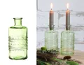 Produktbild: NaDeco Dekovase Glas Flasche Porto in Hellgrün h. 14,5 cm Ø 7,5 cm