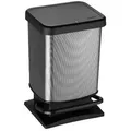 Produktbild: Rotho Abfalleimer Paso, Grau, Schwarz, Kunststoff, 20 L, 26.6x45.7x29.3 cm, Reach, DIN EN ISO 14001, DIN EN ISO 9001, Küchen, Küchenausstattung, Mülleimer