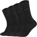Produktbild: Camano Unisex Socken - Soft Socks, einfarbig, 4er Pack Schwarz 39-42