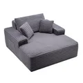 Produktbild: VEVOR Chaiselongue Relaxliege 124 cm, gepolstertes Schlafsofa mit Dekokissen & Armlehnen, Schlafcouch mit tiefer Sitzfläche für Wohnzimmer Schlafzimmer, Loungesessel aus hochelastischem Schwamm
