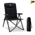 Produktbild: Timber Ridge Faltbarer Campingstuhl Schwarz 2 Pcs 150kg Belastbar 4 Positionen