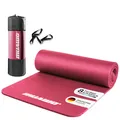 Produktbild: Muawo Premium Gymnastikmatte inkl. Tasche + Tragegurt | Phthalatfreie Trainingsmatte | Yogamatte - rutschfest, extra dick & lang | 190 cm x 100 cm x 1,5 cm | Fitnessmatte Pink