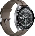 Produktbild: Xiaomi Watch 2 Pro - 46 mm Smartwatch, Silver Edelstahl, Braunes Lederarmband, Wear OS, 32GB
