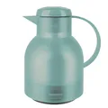 Produktbild: Emsa Samba Isolierkanne, 1 Liter Fassungsvermögen, Quick Press Verschluss, 100% dicht, 12h heiß und 24h kalt, mit Glaskolben, made in Germany, Transluzent/Puder-Grün, 505719