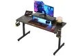 Produktbild: Bestier Gamingtisch 106cm Gaming Schreibtisch mit RGB-LED, 106cm Jugendschreibtisch (Gamer Tisch mit Tablett Ständer, Getränkehalter und Kopfhörerhaken, Tablett mit stander), Ergonomischer Computertisch fur Spielzimmer