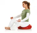 Produktbild: Dynair Ballkissen XXL 50 cm rot Meditation Sitzkissen Sport Yoga Reha Gymnastik