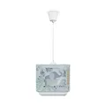 Produktbild: Paco Home Kinderzimmerlampe Kinderlampe Deckenlampe Pendelleuchte Lampenschirm Stoff Regenbogen Stern Löwe Dino Mond E27, Lampenart:Pendelleuchte - Typ 8, Farbe:Grün