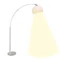 Produktbild: Brilliant Lampe Vessa Bogenstandleuchte 1, 7m chrom/weiß