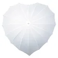 Produktbild: Herz Regenschirm Schirm Umbrella Hochzeit Valentinstag, weiß