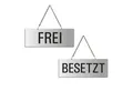 Produktbild: OFFORM DESIGN Hinweisschild Frei Besetzt 175x65 mm Aluminium Silber-matt eloxiert